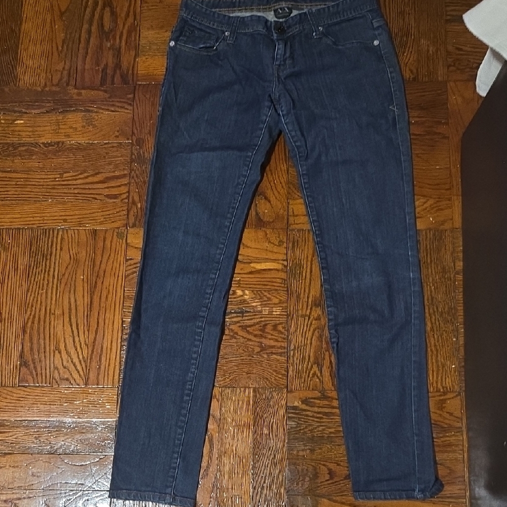 Armani Exchange Women's Blue Jeans,4 Short.